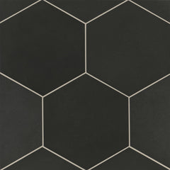 Bedrosians Makoto 10" x 11.5" Hexagon Matte Kuroi Black