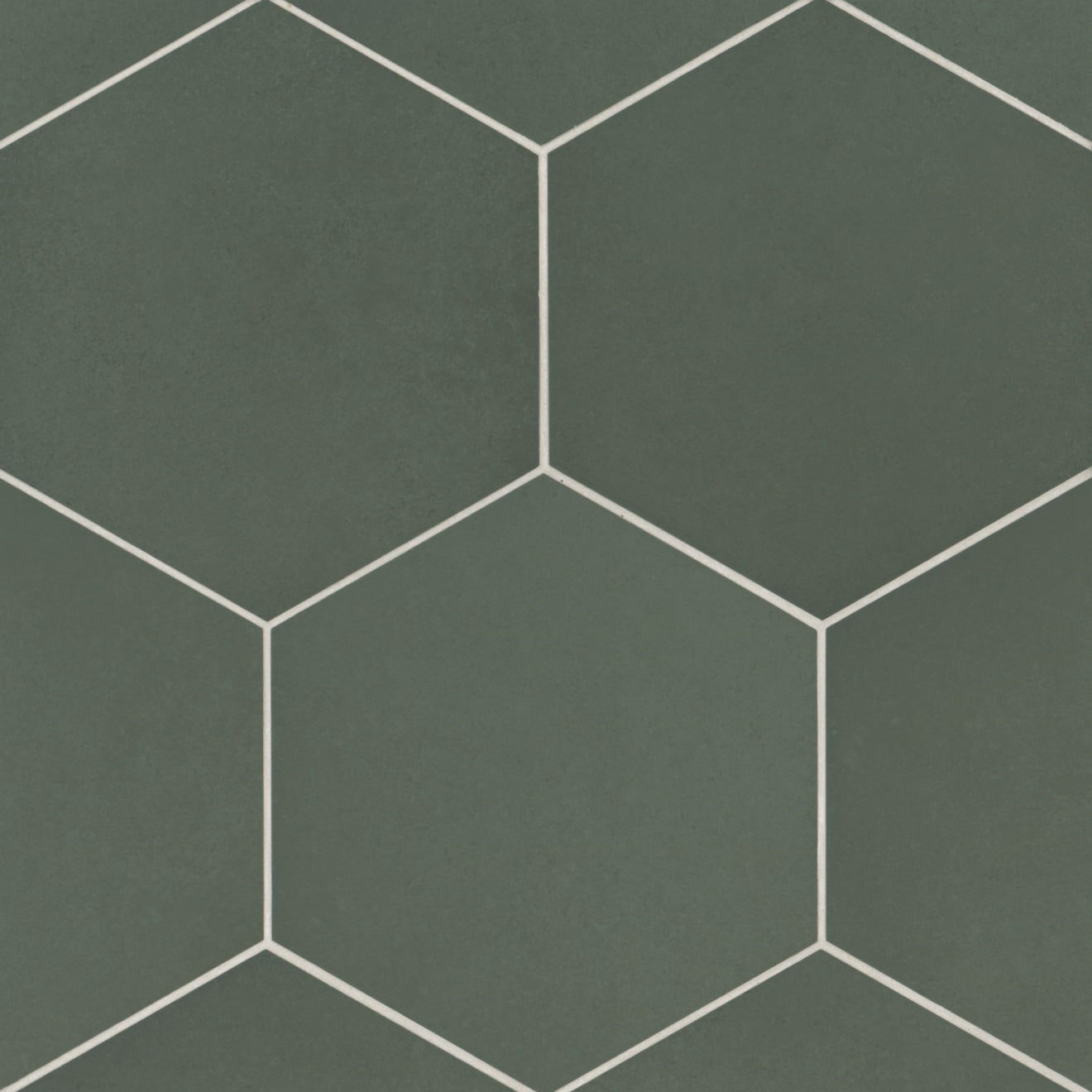Bedrosians Makoto 10" x 11.5" Hexagon Matte Midori Green