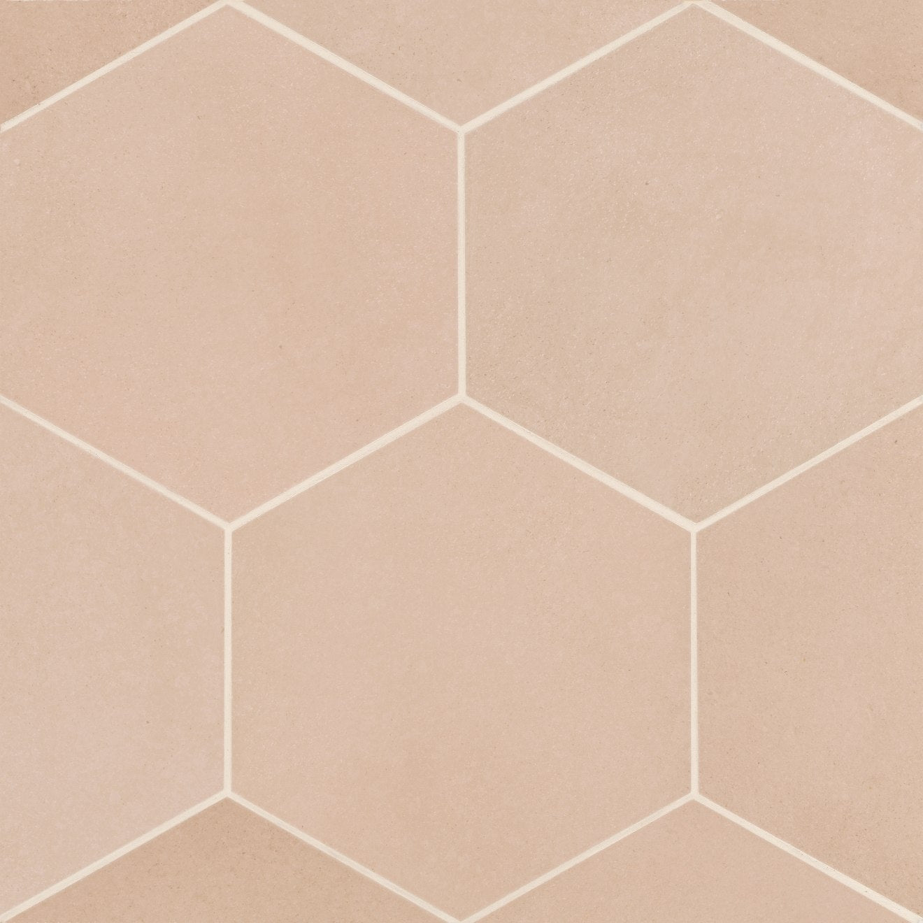 Bedrosians Makoto 10" x 11.5" Hexagon Matte Momoiro Blush