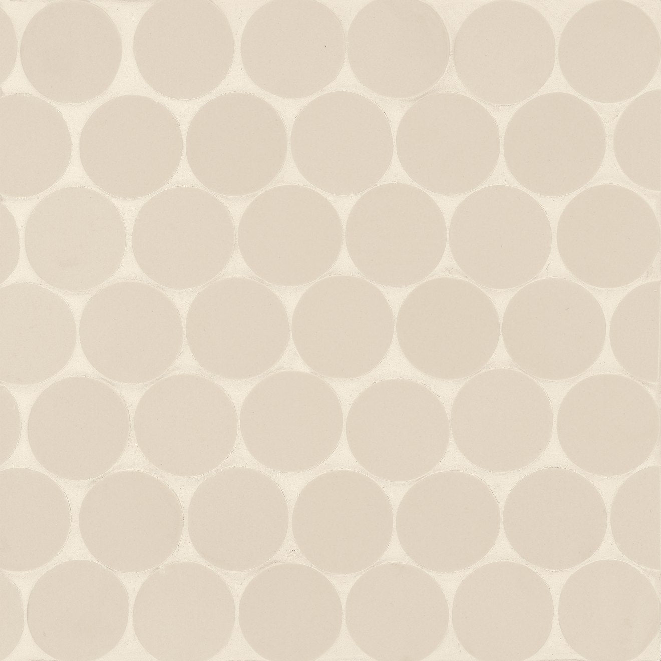 Bedrosians Makoto 10" x 10" Round Matte Tatami Beige