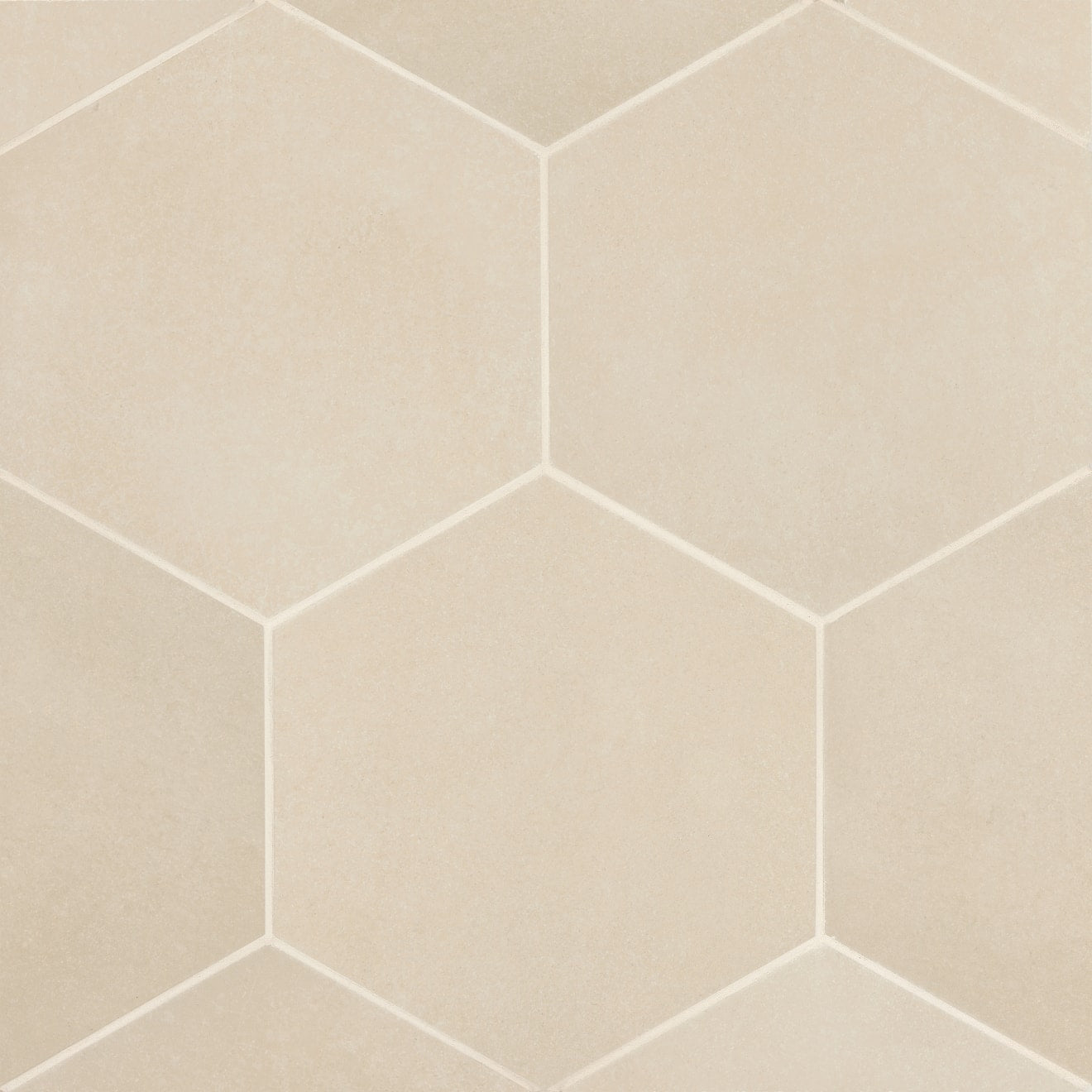 Bedrosians Makoto 10" x 11.5" Hexagon Matte Tatami Beige