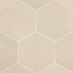 Bedrosians Makoto 10" x 11.5" Hexagon Matte Tatami Beige