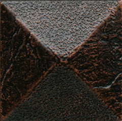 Daltile Anthology Armor 2" X 2" Deco Pyramid Oil Rub Bronze