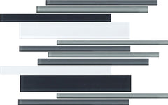 Daltile Color Wave 12" X 18" Mosaic Random Interlocking Evening Mixer