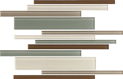 Daltile Color Wave 12" X 18" Mosaic Random Interlocking Sweet Escape