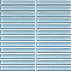 Daltile Color Wave 1" X 6" Mosaic Blue Lagoon