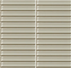 Daltile Color Wave 1" X 6" Mosaic Silver Mink