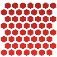 Daltile Color Wheel Mosaic 12" X 14" Hexagon Glossy Currant