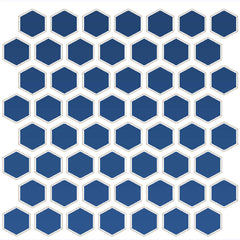 Daltile Color Wheel Mosaic 12" X 14" Hexagon Glossy Sea Breeze