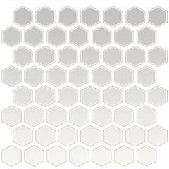 Daltile Color Wheel Mosaic 12" X 14" Hexagon Matte Matte Arctic White