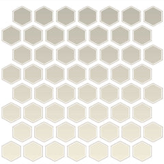 Daltile Color Wheel Mosaic 12" X 14" Hexagon Matte Matte Biscuit