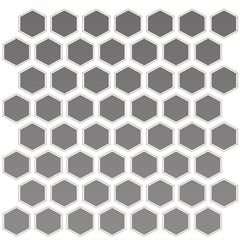 Daltile Color Wheel Mosaic 12" X 14" Hexagon Matte Matte Suede Gray