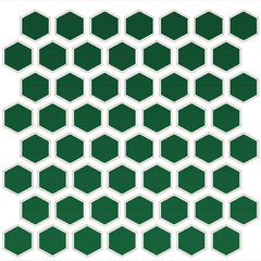 Daltile Color Wheel Mosaic 12" X 14" Hexagon Glossy Emerald