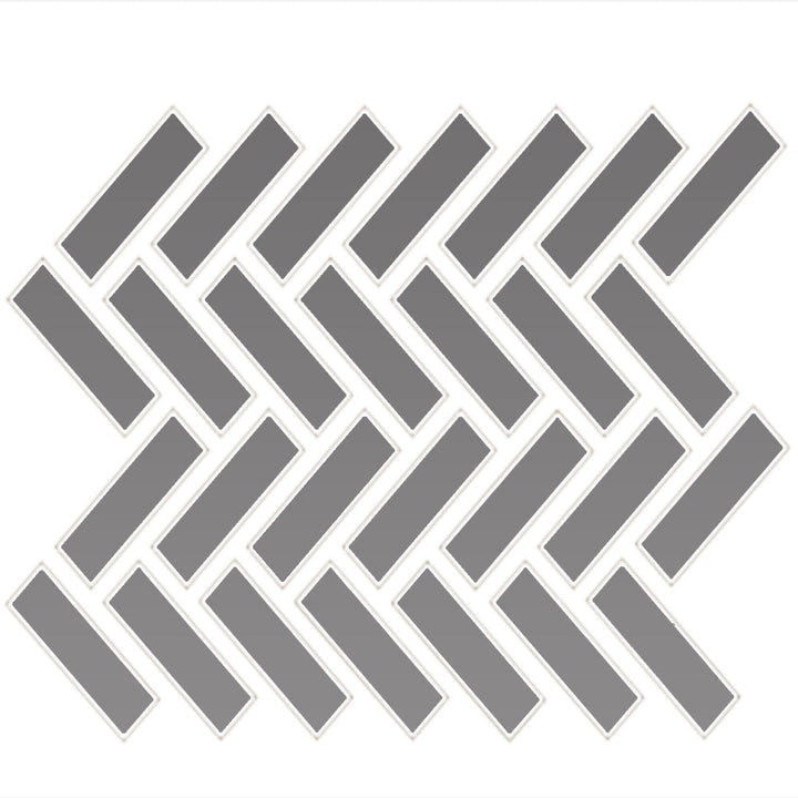 Daltile Color Wheel Mosaic 1" X 3" Herringbone Matte Matte Suede Gray