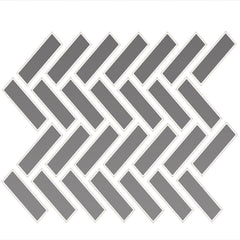 Daltile Color Wheel Mosaic 1" X 3" Herringbone Matte Matte Suede Gray