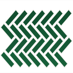 Daltile Color Wheel Mosaic 1" X 3" Herringbone Glossy Emerald