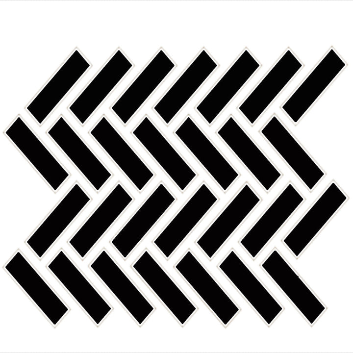 Daltile Color Wheel Mosaic 1" X 3" Herringbone Matte Matte Black