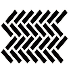 Daltile Color Wheel Mosaic 1" X 3" Herringbone Glossy Black