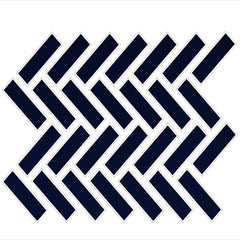 Daltile Color Wheel Mosaic 1" X 3" Herringbone Glossy Navy