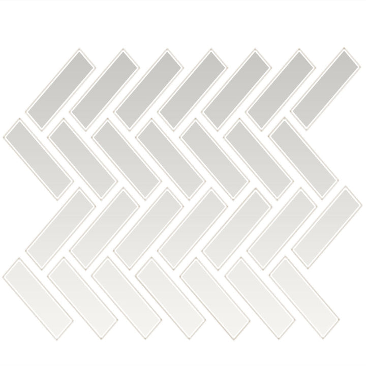 Daltile Color Wheel Mosaic 1" X 3" Herringbone Matte Matte Arctic White