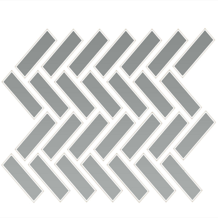 Daltile Color Wheel Mosaic 1" X 3" Herringbone Matte Matte Desert Gray