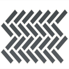 Daltile Color Wheel Mosaic 1" X 3" Herringbone Glossy Chalkboard