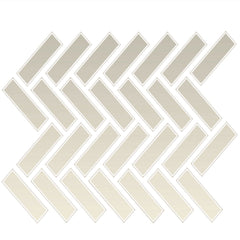 Daltile Color Wheel Mosaic 1" X 3" Herringbone Matte Matte Biscuit