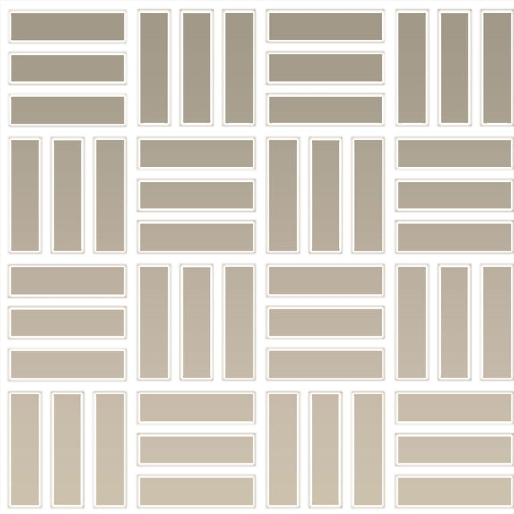 Daltile Color Wheel Mosaic 1" X 3" Lattice Weave Glossy Urban Putty