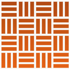 Daltile Color Wheel Mosaic 1" X 3" Lattice Weave Glossy Orange Burst