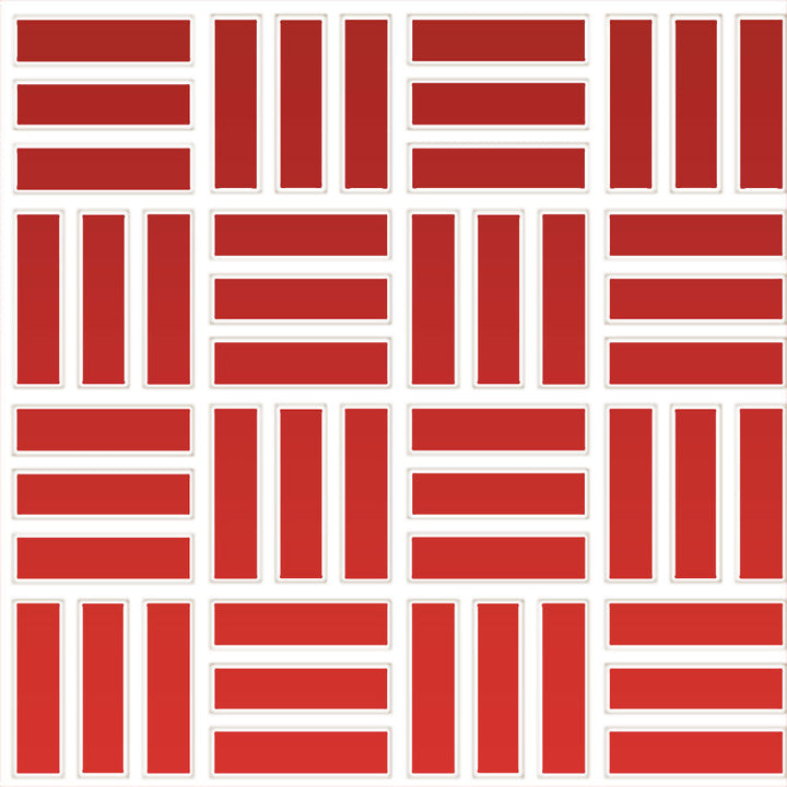Daltile Color Wheel Mosaic 1" X 3" Lattice Weave Glossy Currant