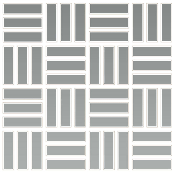Daltile Color Wheel Mosaic 1" X 3" Lattice Weave Glossy Desert Gray
