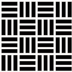 Daltile Color Wheel Mosaic 1" X 3" Lattice Weave Glossy Black