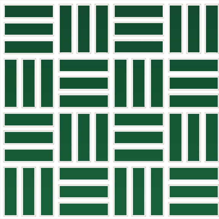 Daltile Color Wheel Mosaic 1" X 3" Lattice Weave Glossy Emerald