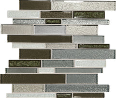 Daltile Crystal Shores 12" X 14" Mosaic Random Interlocking Emerald Isle