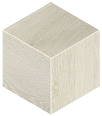 Daltile Emerson Wood 12" X 12" Mosaic 3D Cube Ash White