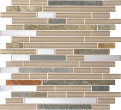 Daltile Endeavors 12" X 12" Mosaic Random Meditation Blnd