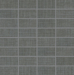 Daltile Fabric Art 1" X 3" Mosaic Straight Joint Modern Textile Dark Gray