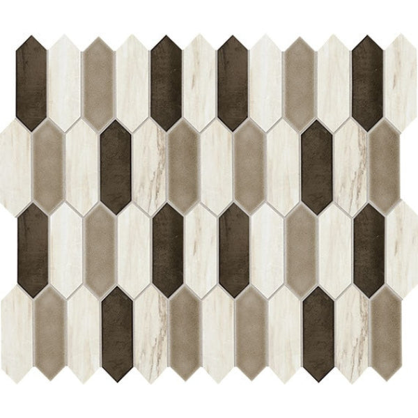 Daltile Fonte 2" X 6" Picket Pier White Blend