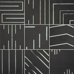 Daltile Geometric Fusion 8" X 8" Mixed Obsidian