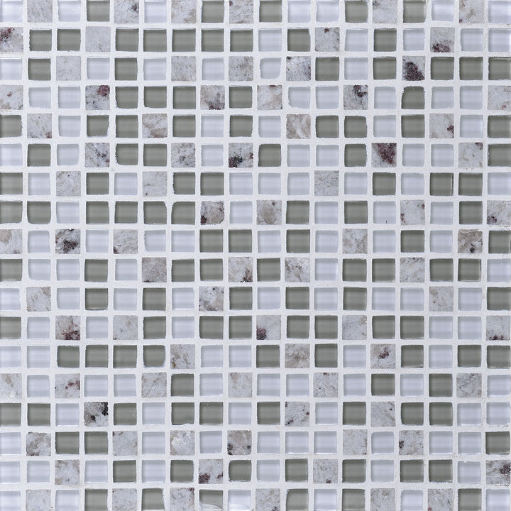 Daltile Granite Radiance 12" X 12" Straight Joint Mosaic Kashmir Wht Bld