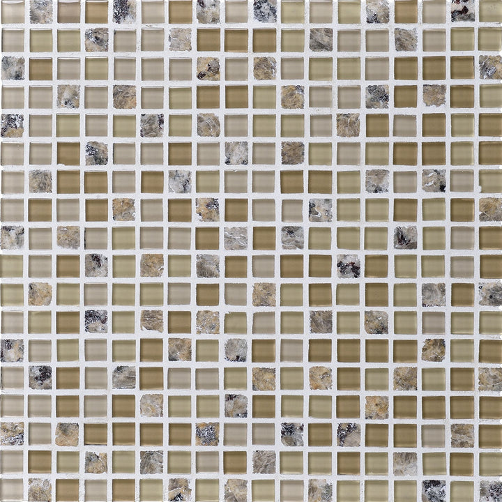 Daltile Granite Radiance 12" X 12" Straight Joint Mosaic New Ven Gold Bl