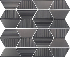 Daltile Industrial Metals 2" X 4" Mixed Trapezoid Mosaic Iron