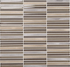 Daltile Fanfare Lucent Skies 12" X 12" Stacked Mosaic Crimson Dusk