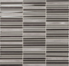 Daltile Fanfare Lucent Skies 12" X 12" Stacked Mosaic Twilight Gleam