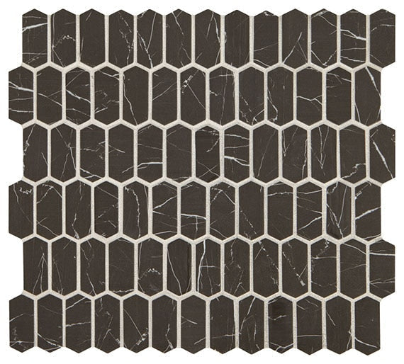 Daltile Fanfare Statuette 1" X 2" Picket Mosaic Night Shade