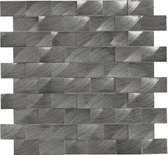 Daltile Anthology 1" X 2" 3D Brick Joint Gunmetal