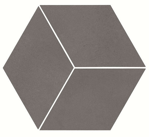 Daltile Uniform Mosaic 12" X 12" 3D Cube Dark Grey