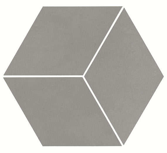 Daltile Uniform Mosaic 12" X 12" 3D Cube Medium Grey
