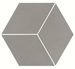Daltile Uniform Mosaic 12" X 12" 3D Cube Medium Grey