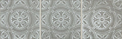 Daltile Vintage Metals 4" X 4" Deco Flower Whitewash Classic Bronze
